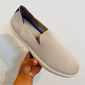 Rothy’s The Original Slip On Sneaker In Light Beige Sand Washable Size 8.5